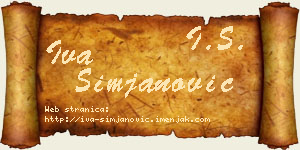 Iva Simjanović vizit kartica